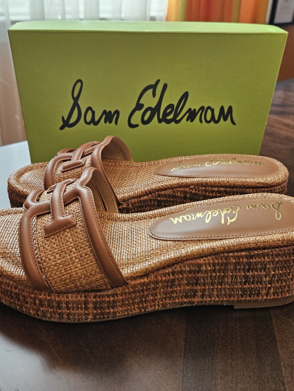 NIB Sam Edelman Women's Pauleena Platform Wedge Slide Sandals Size 9.5M - Picture 5 of 14